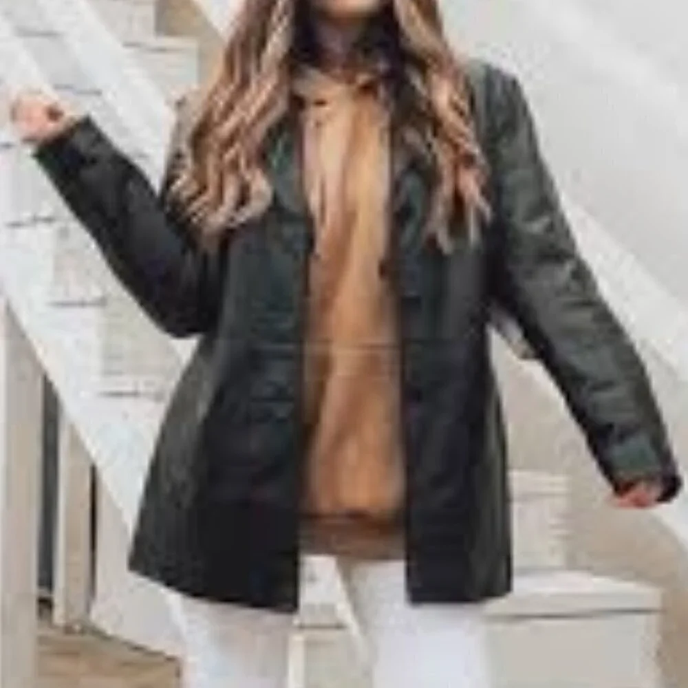 Zara Women Leather Jacket Size S